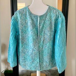 Quilted Chenille Blue Jacket